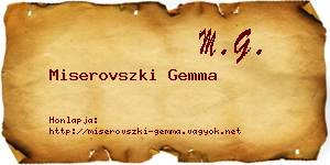 Miserovszki Gemma névjegykártya